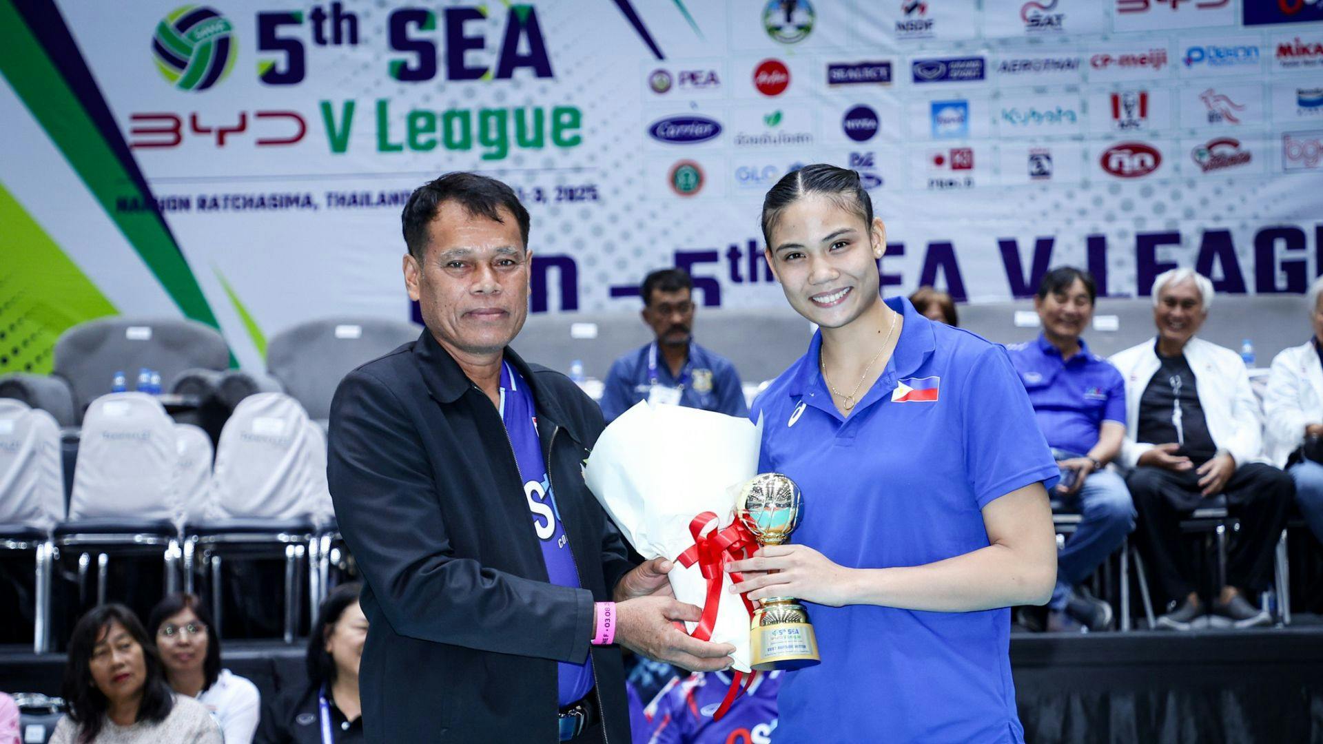 Angel Canino bags Best Outside Spiker award for Alas Pilipinas in Leg 1 of SEA V.League